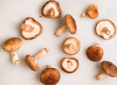 loose mushrooms on a table