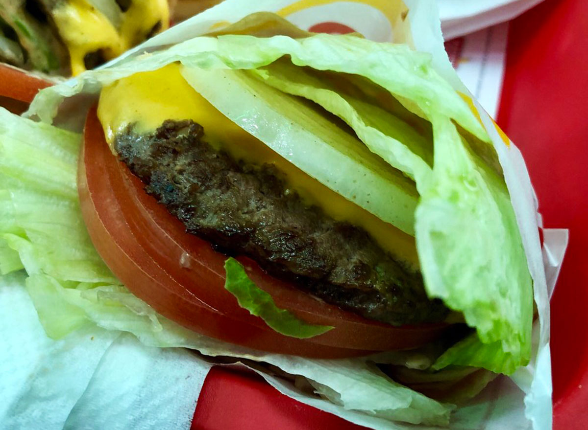 in-n-out protein style burger