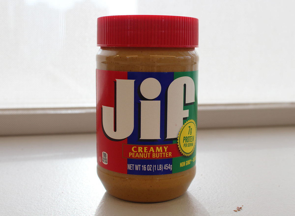 jif creamy peanut butter jar