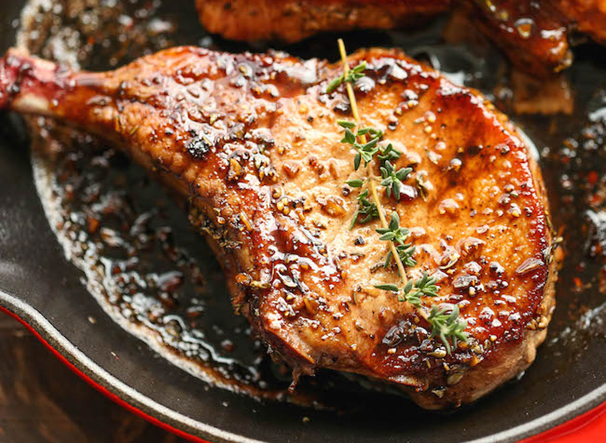 pork chops with sweet and sour glaze