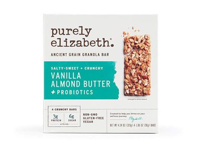 box of purely elizabeth vanilla almond butter granola bars