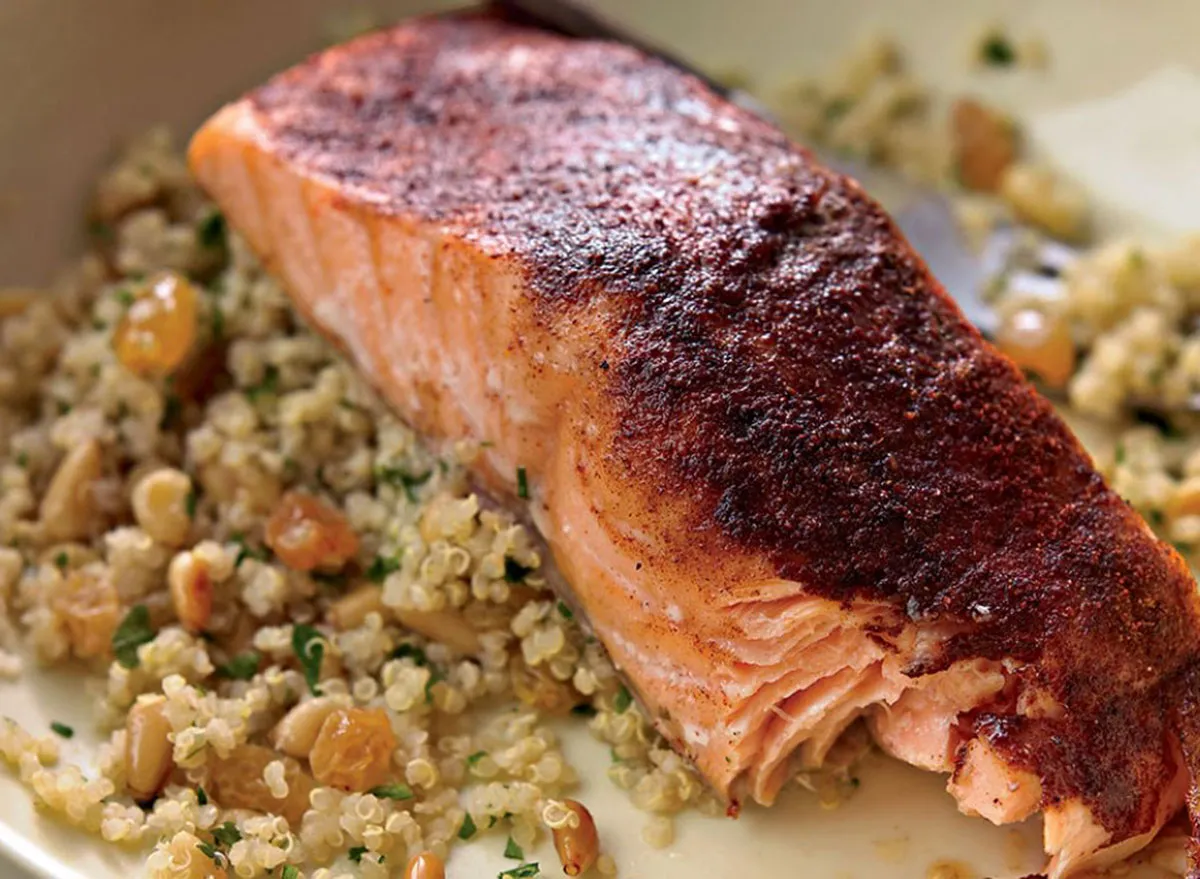 Quinoa Pilaw Lachs