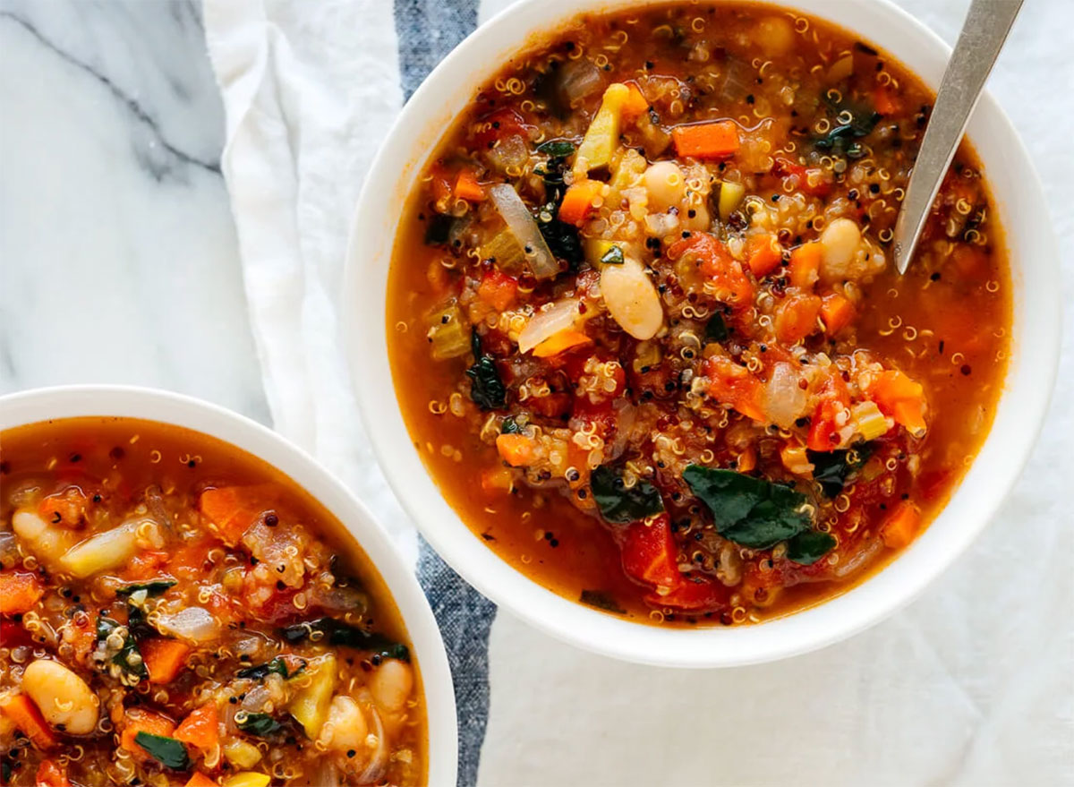 quinoa vegetable soup with kale