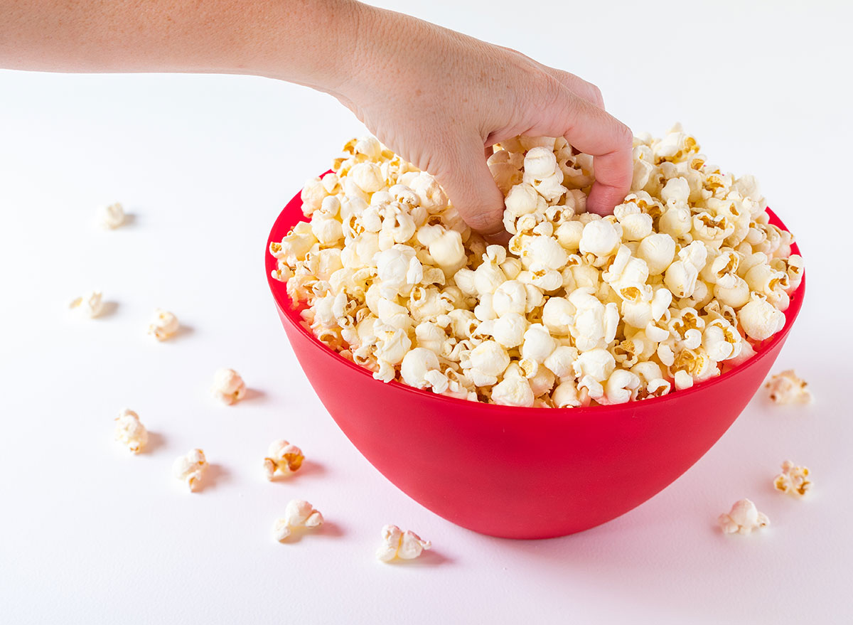 red bowl popcorn