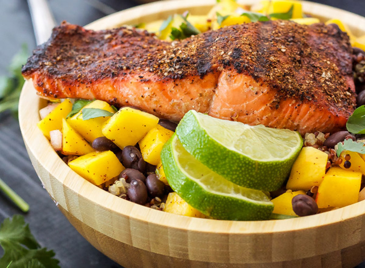 salmon quinoa bowls