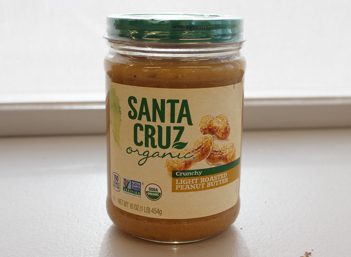 santa cruz crunchy peanut butter jar
