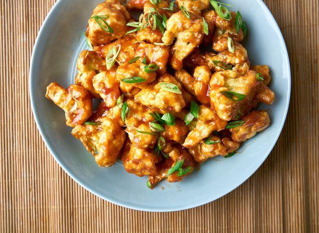 sweet and sour crispy cauliflower bites