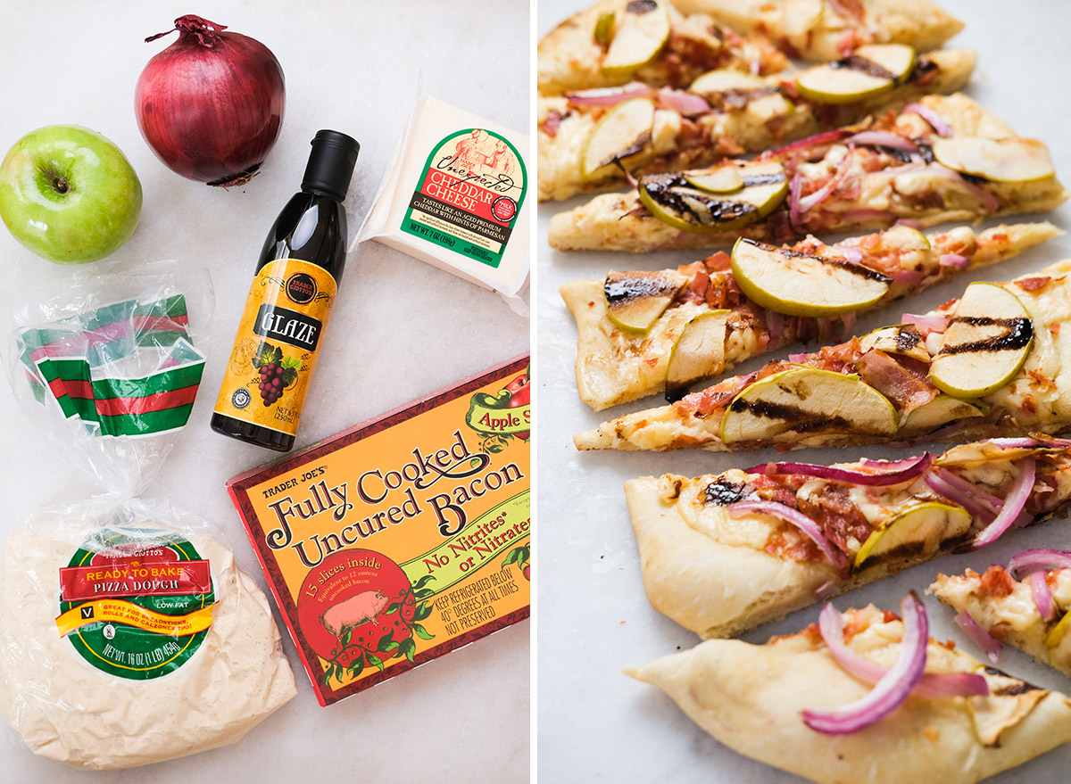 apple balsamic flatbread with ingredients
