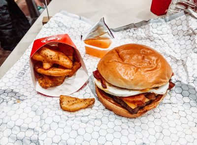 wendys breakast baconator with seasoned-potatoes