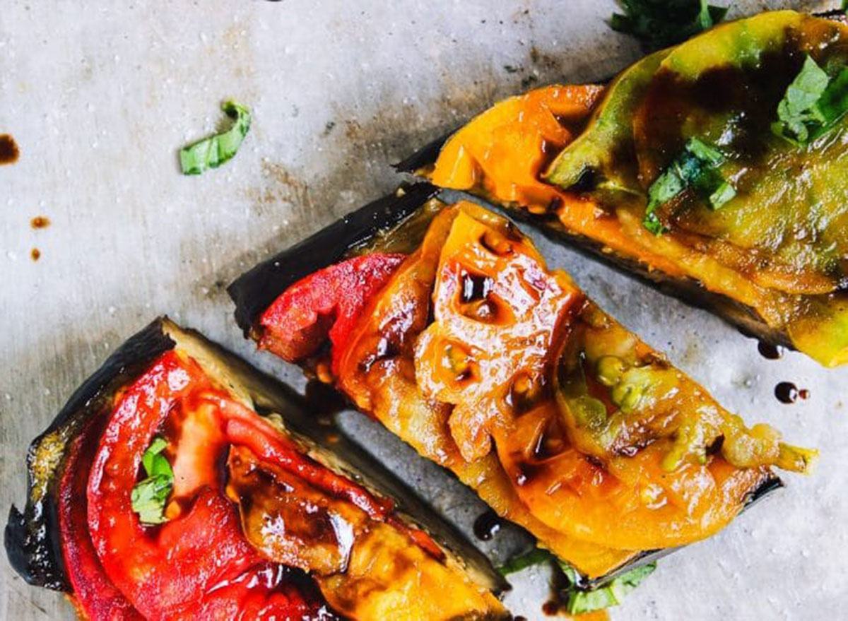 basil roasted eggplant