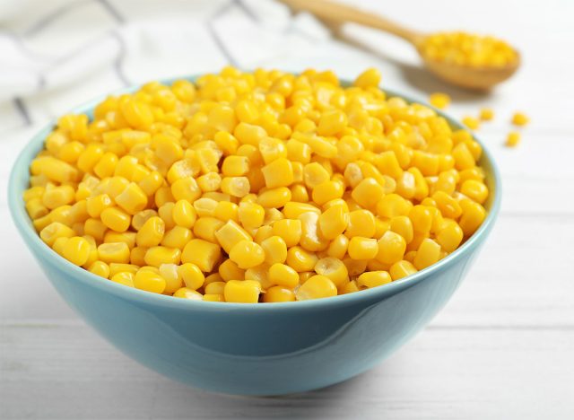 bowl of canned corn