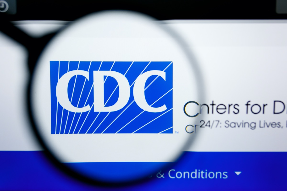 CDC website homepage
