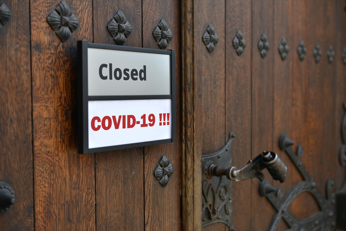 Church closed doors coronavirus