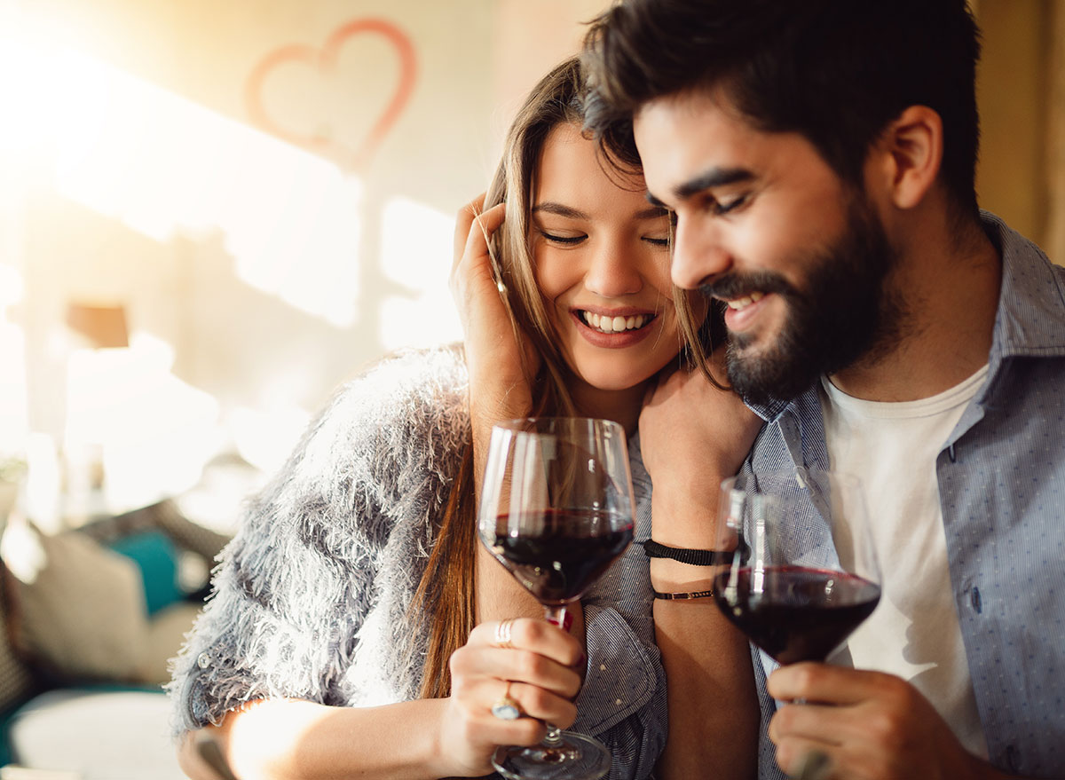 couple drinking wine