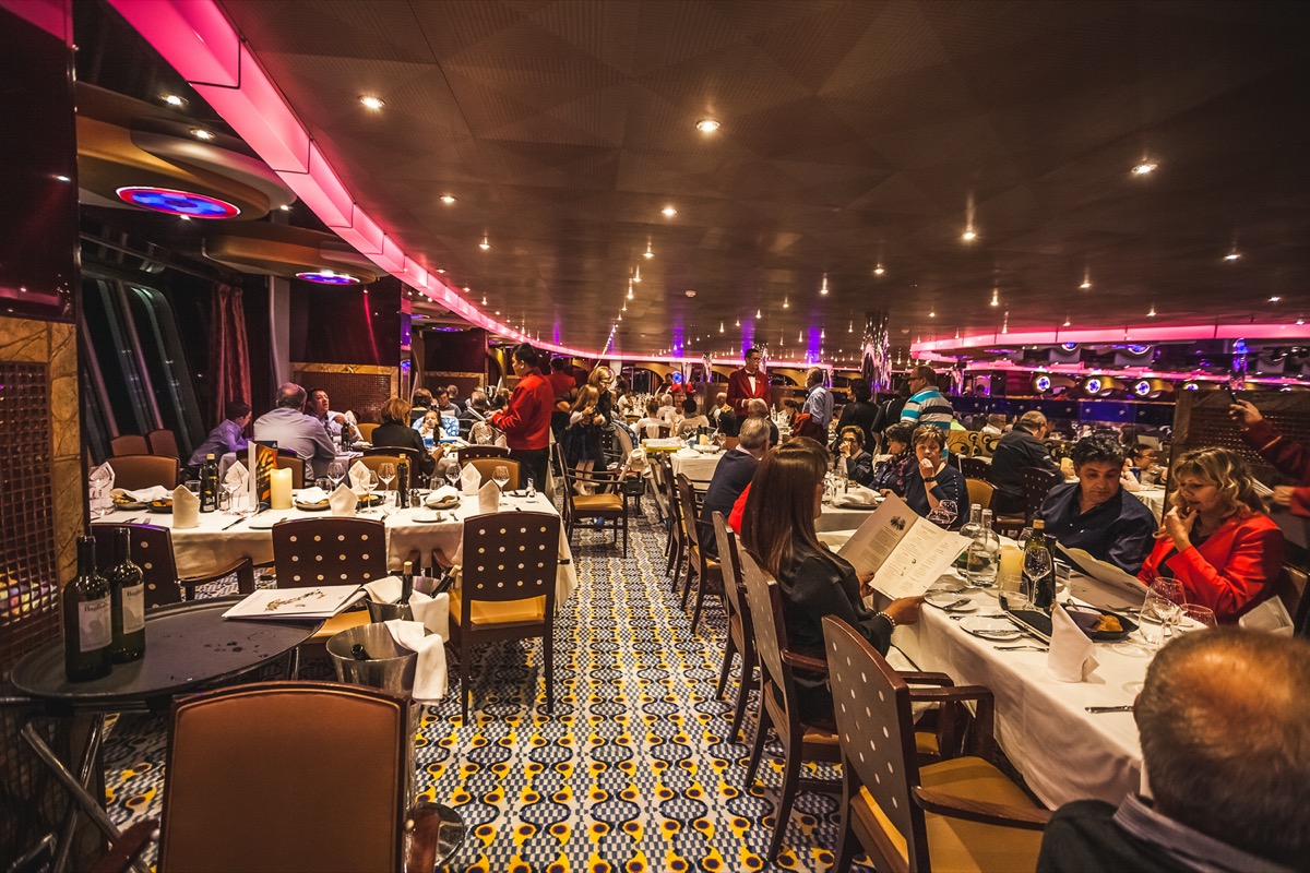 passengers in the restaurant of Costa Deliziosa cruise ship