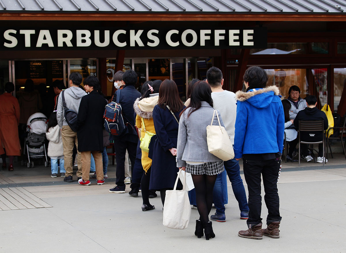 Customers waiting in line