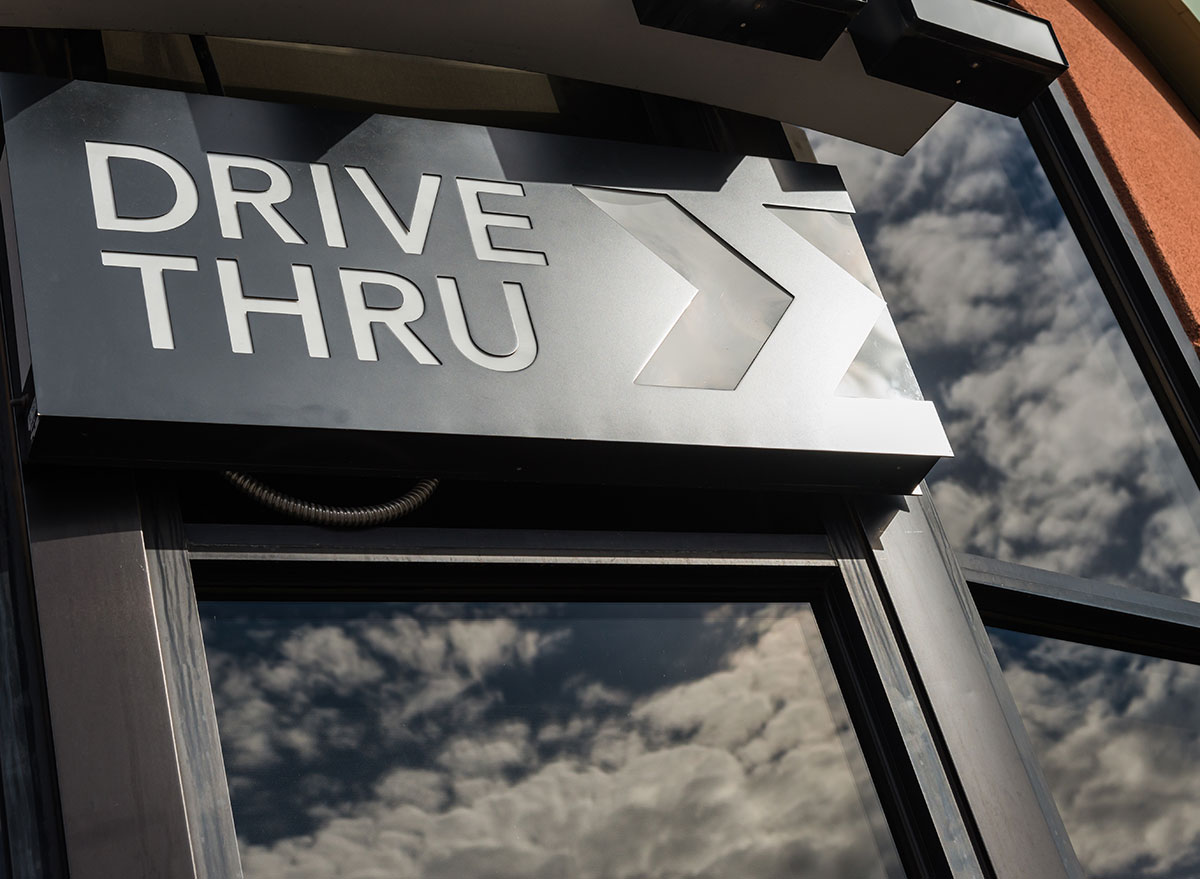 drive thru sign