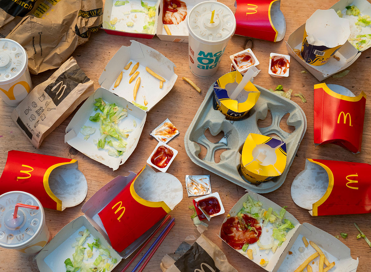 empty McDonalds containers