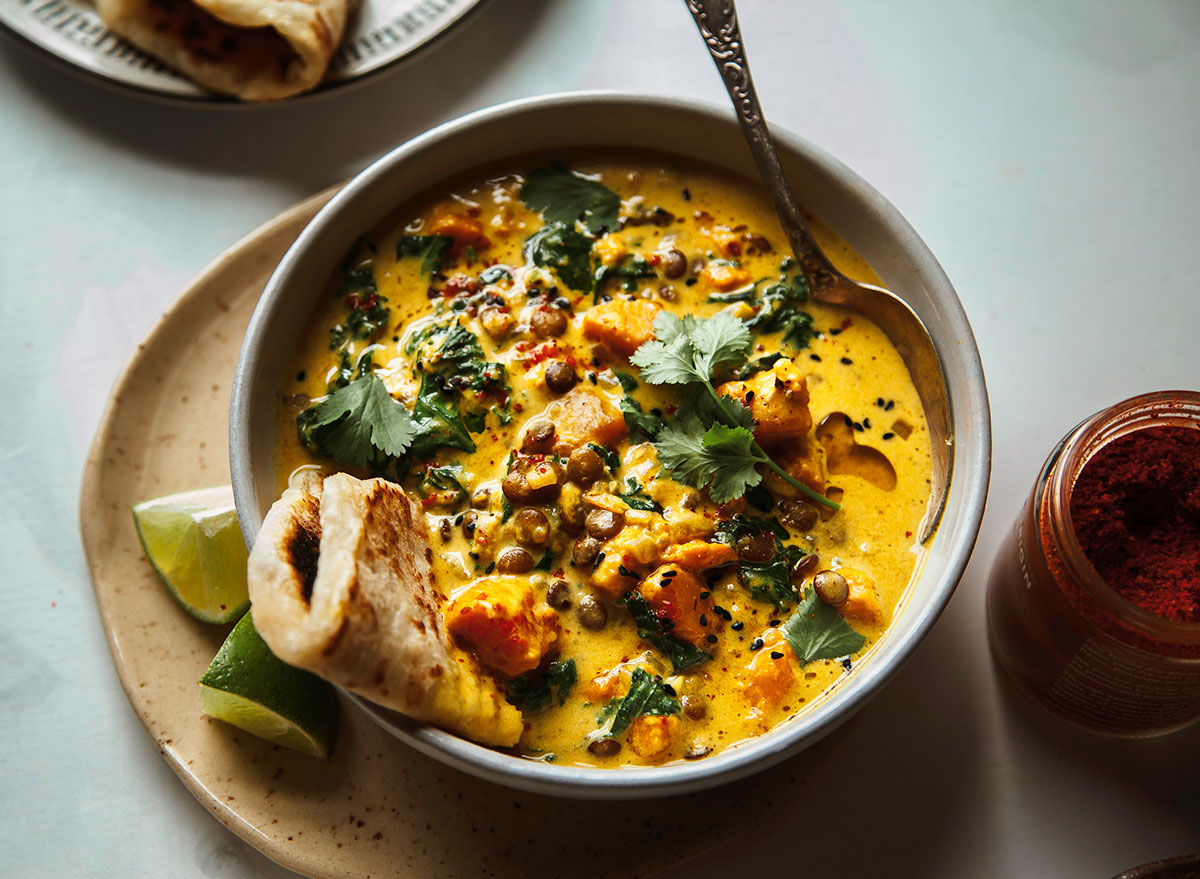 Ginger sweet potato coconut stew