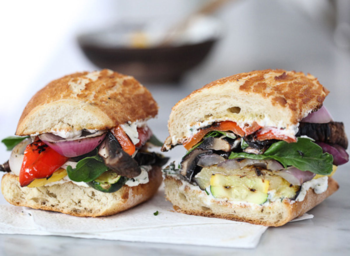 grilled vegetable sandwich