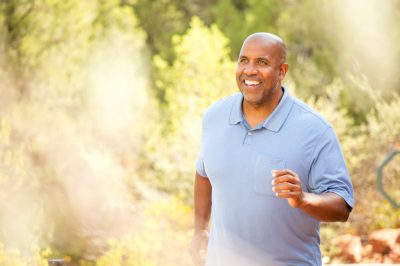 man exercising outdoors running