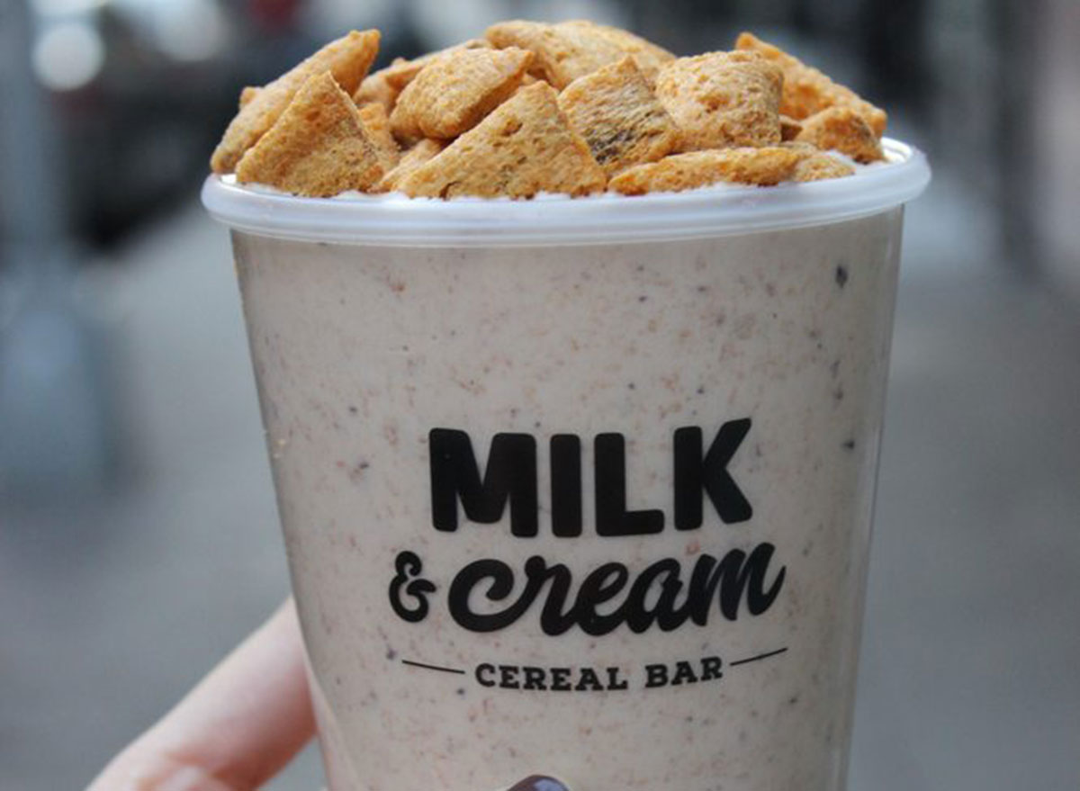 new york milk and cream cereal bar