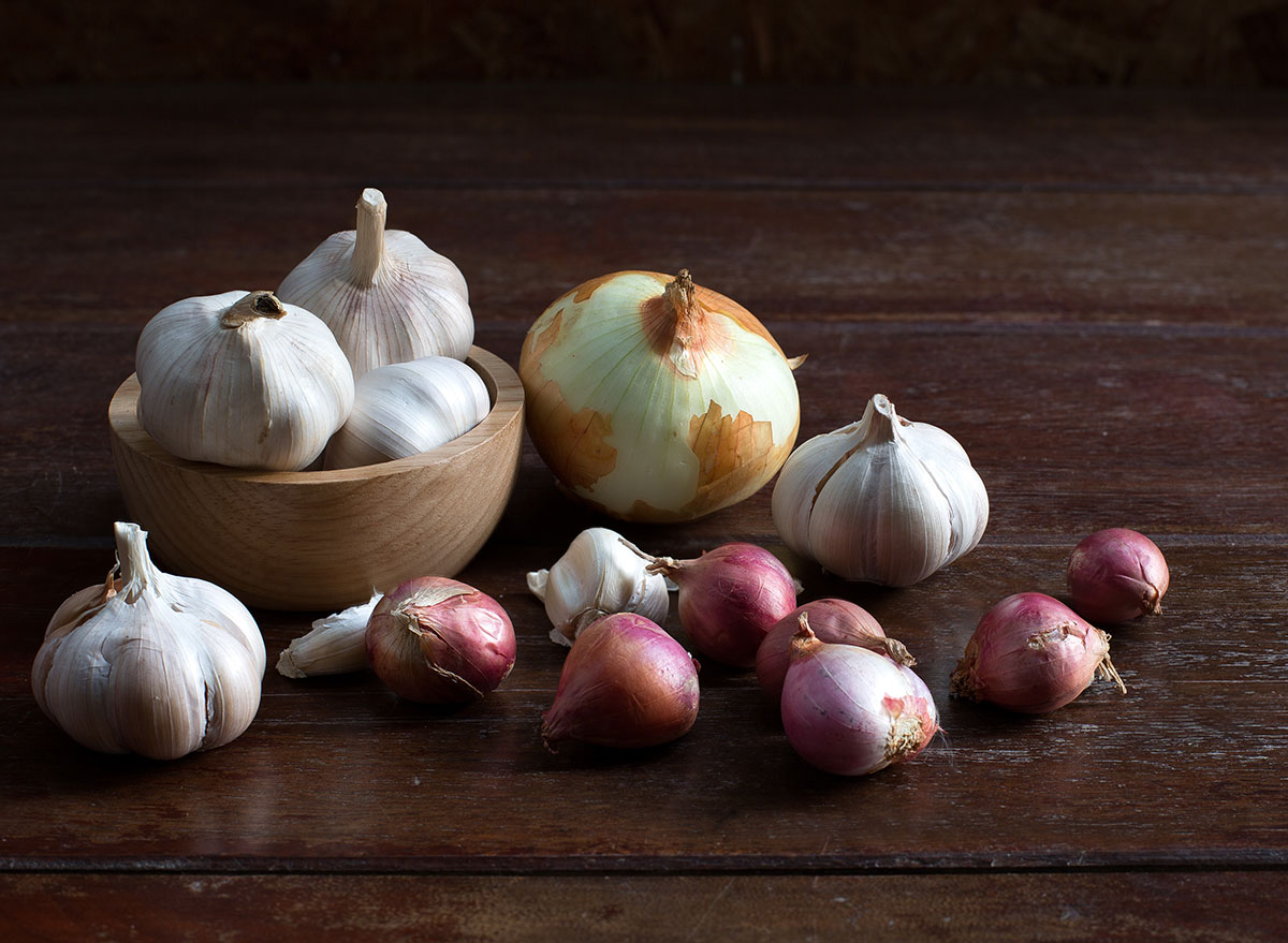 onion, garlic, shallot