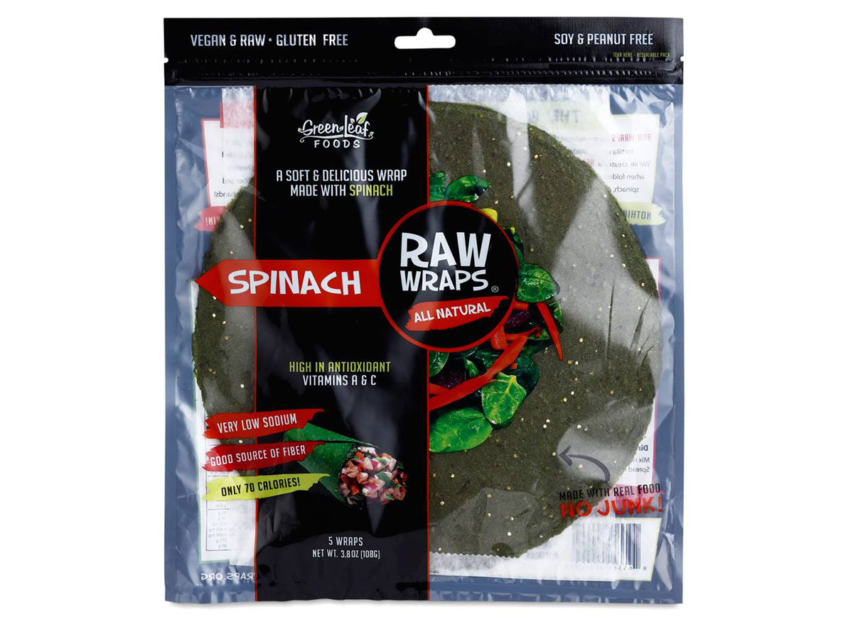 raw wraps spinach