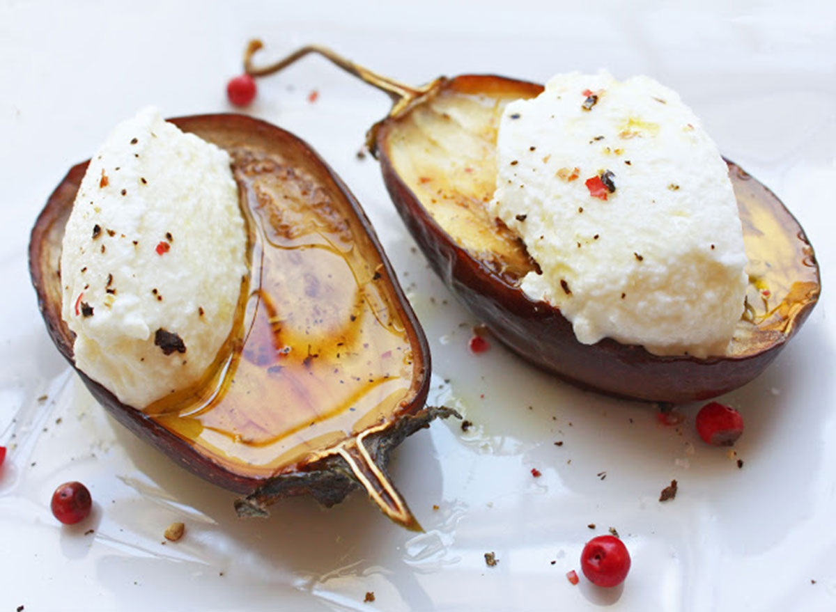 roasted baby eggplant