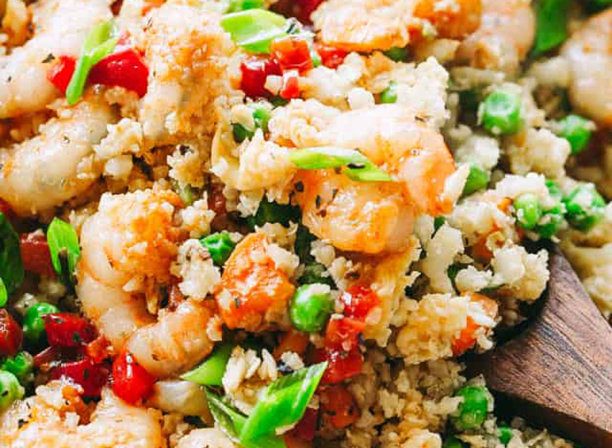 shrimp fried cauliflower rice