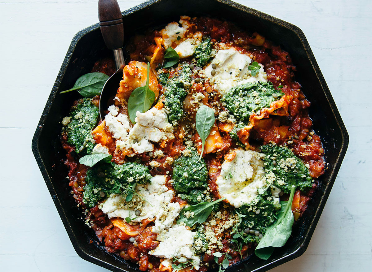 vegan skillet lasagna