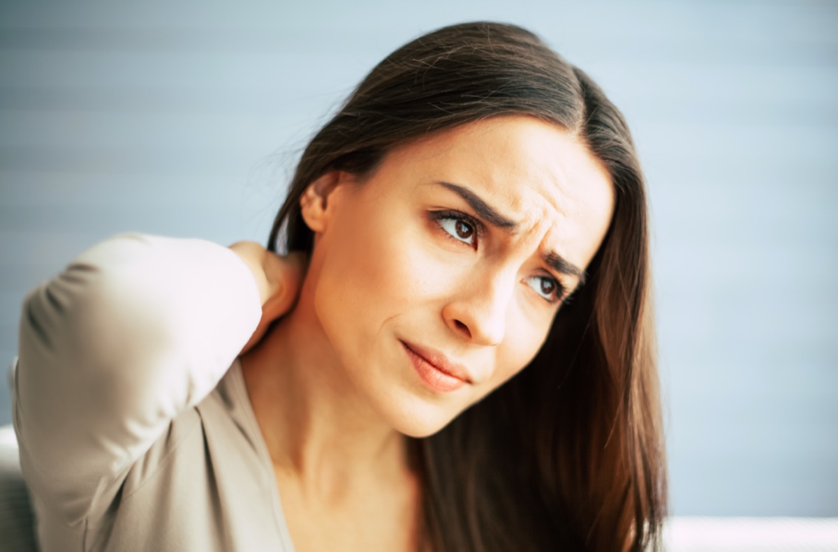 woman with neck pain