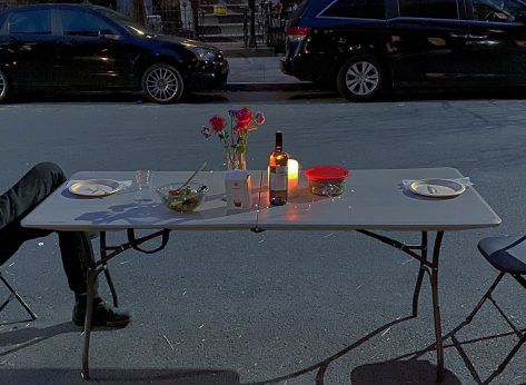 NYC Couple's Social-Distance Dining Idea