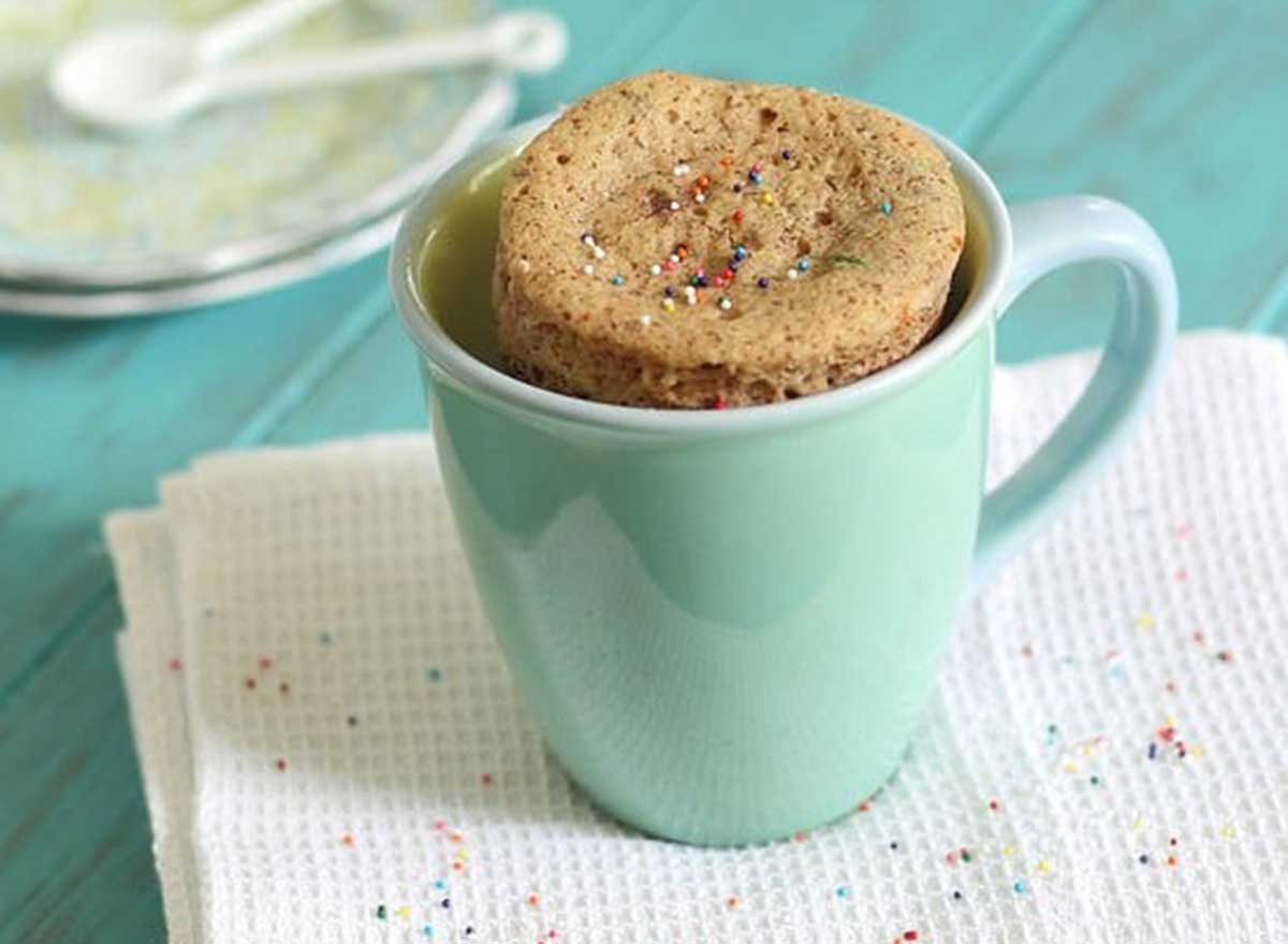 Cake batter mug cake