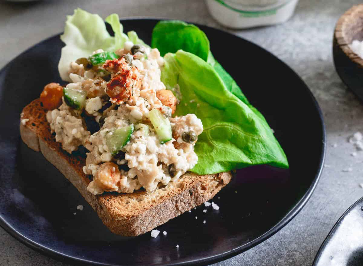 Dijon dill salmon salad recipe from Running To The Kitchen 