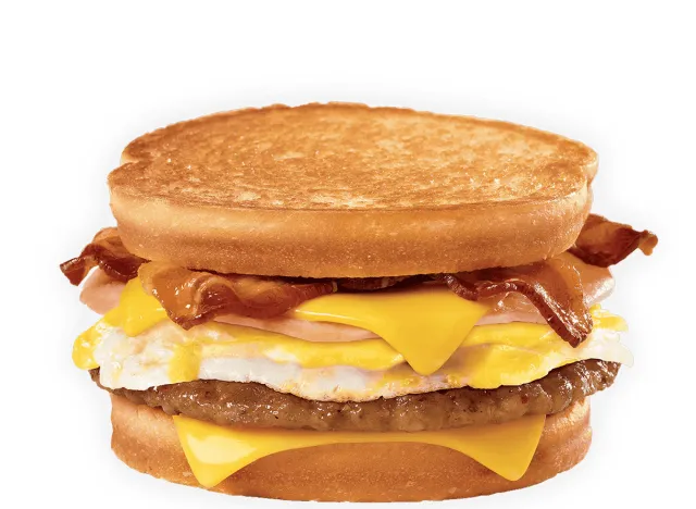 Loaded breakfast sandwich Jack in the Box