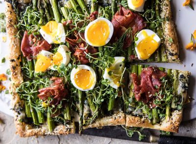 asparagus and proscuitto tart