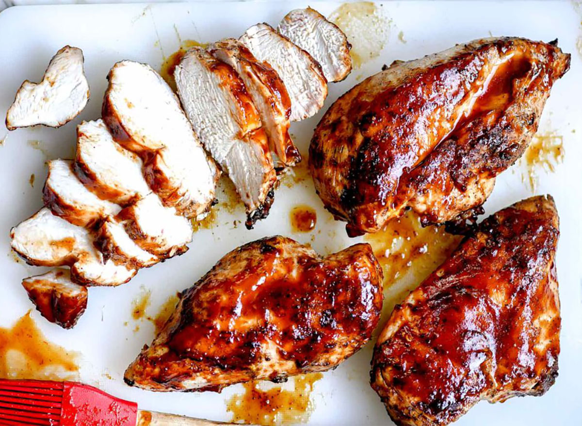 bbq chicken on serving platter