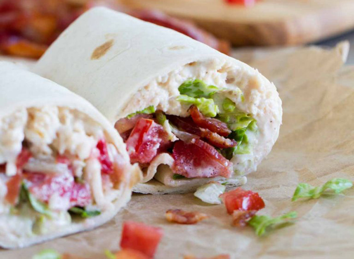 blt ranch chicken wraps