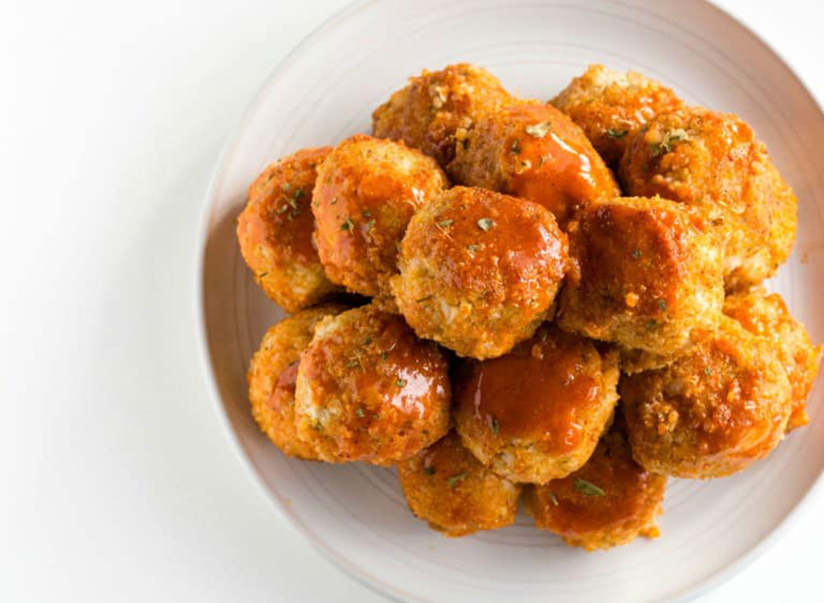 buffalo cauliflower quinoa meatballs