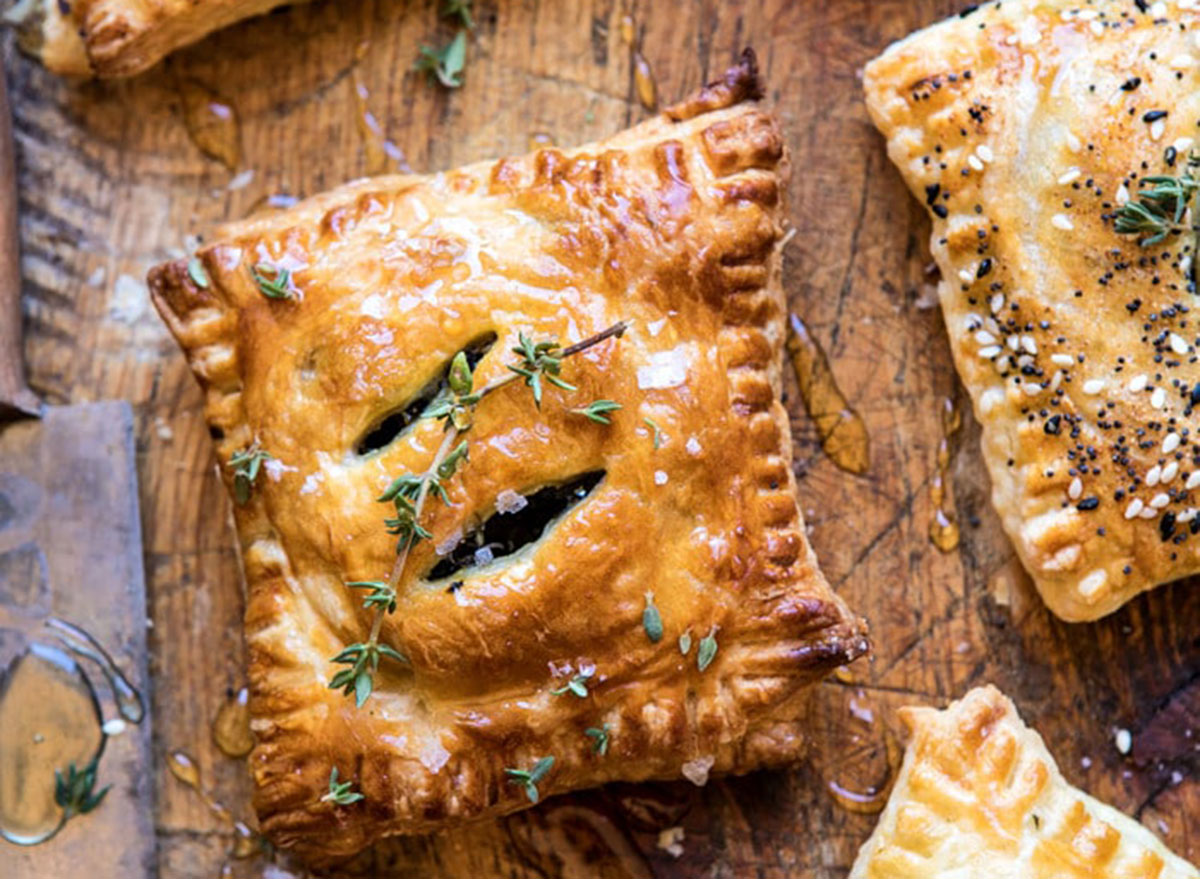puff pastry recipes caramelized onion spinach cheddar pastries