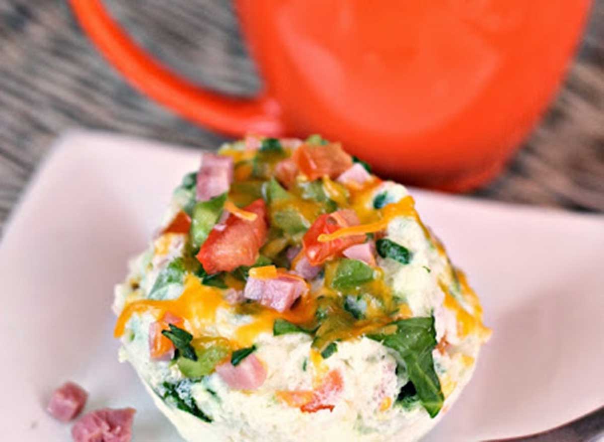 egg white omelette in a mug