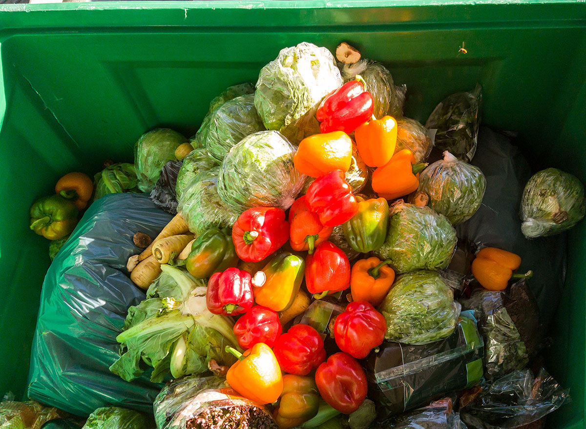 food in garbage