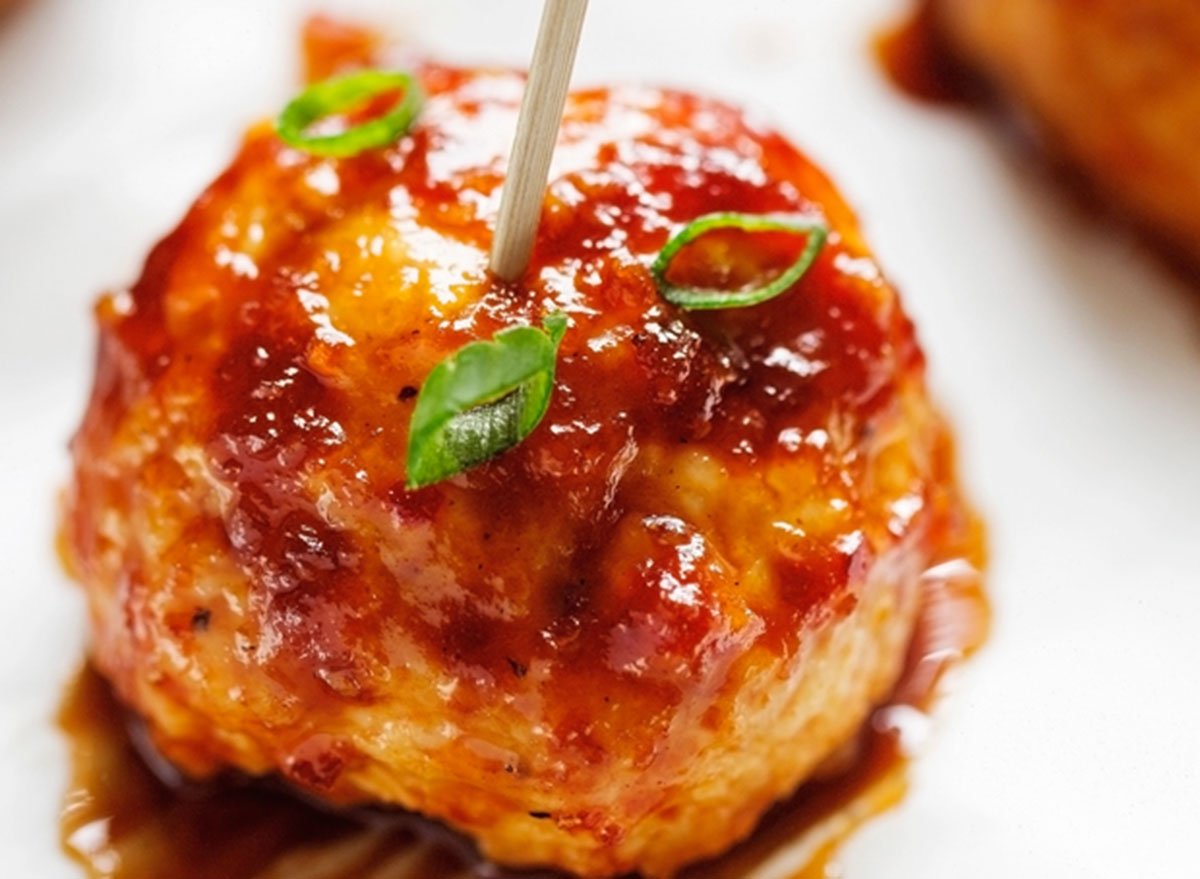 hawaiian bbq chicken meatballs