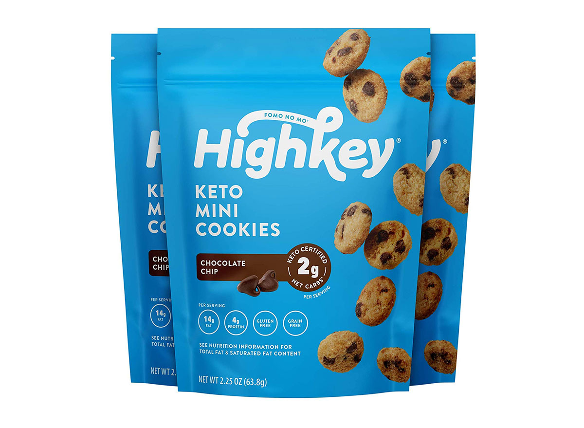 highkey keto mini cookies bag