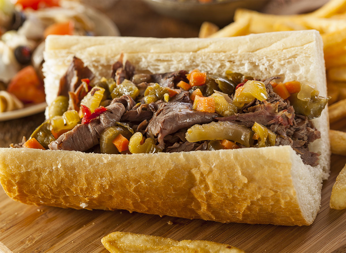 italian beef sandwich