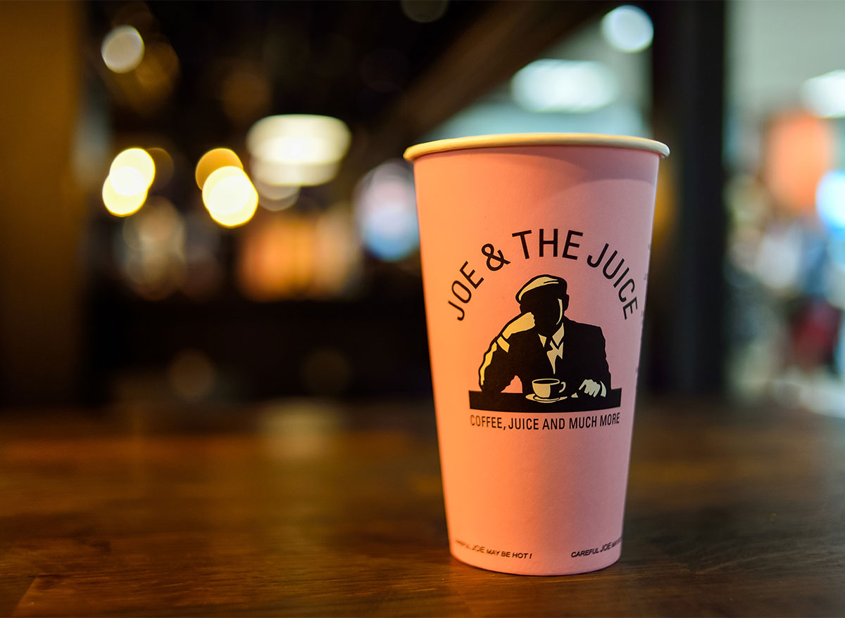 coffee cup from joe and the juice