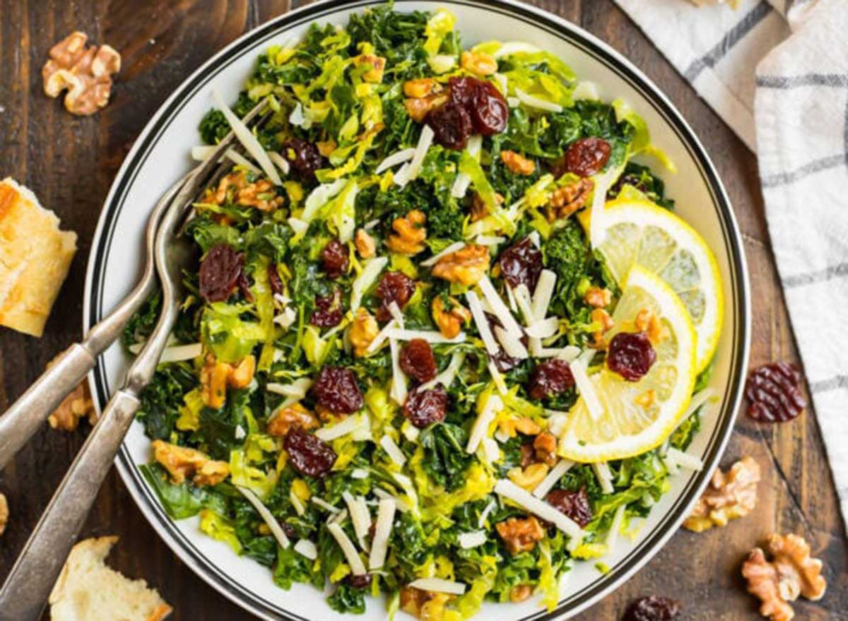 kale Brussels sprouts salad