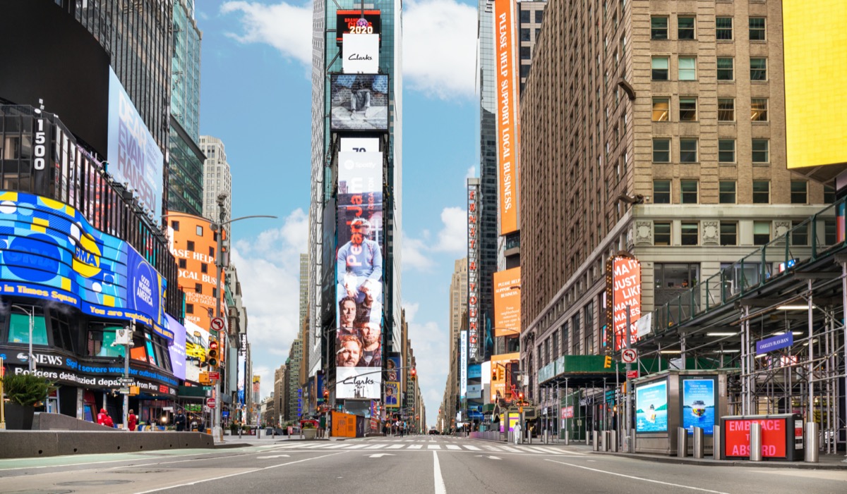No hay multitudes en Times Square