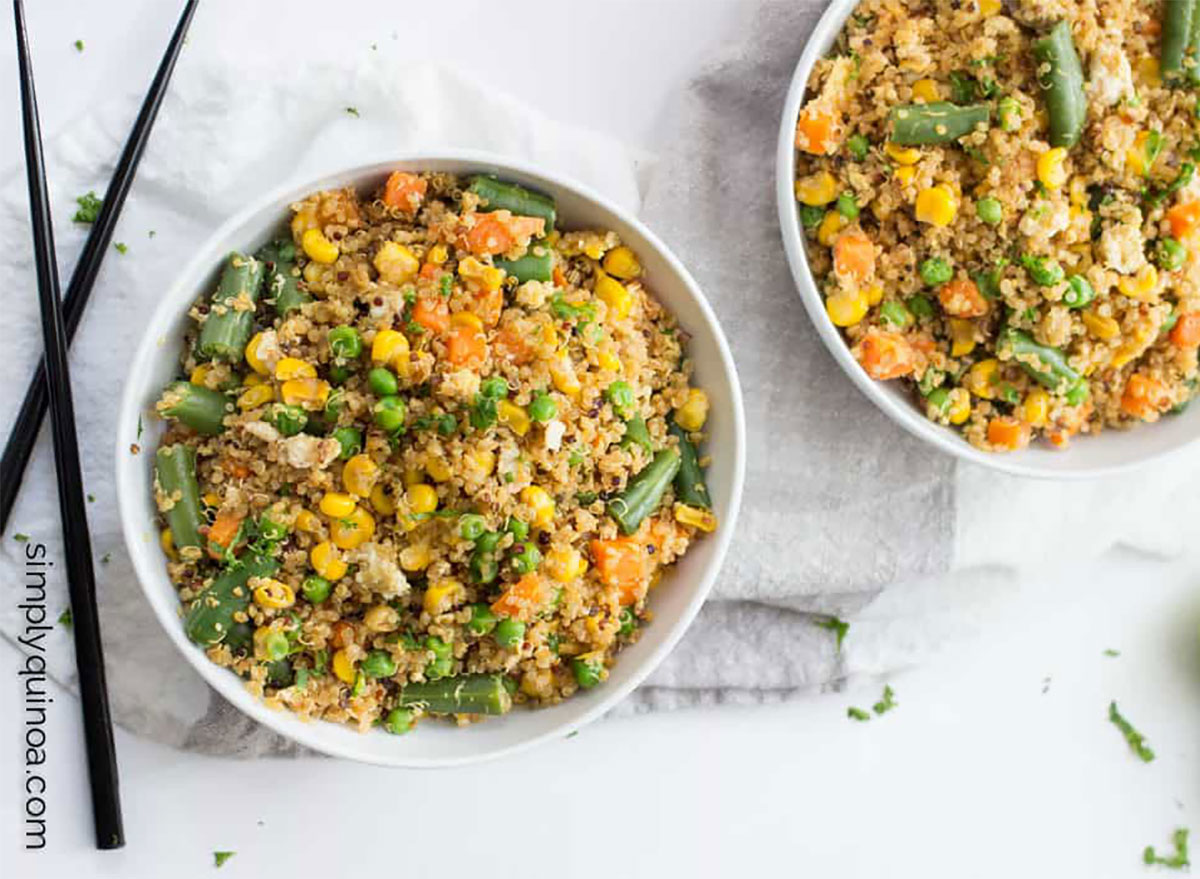 bowls of quinoa fried rice